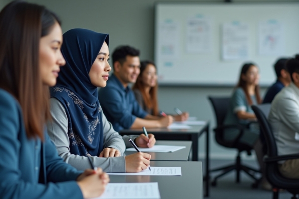Employees attending a HRDF-funded corporate training class.